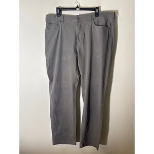 Men's Peter Millar Gray Light Weight Cotton Flat Front Chinos Sz 40x32